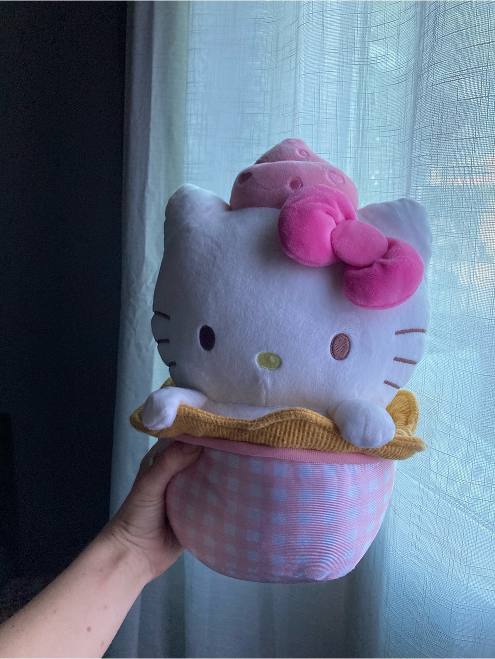 Sanrio Hello Kitty White & Pink Cupcake Plush